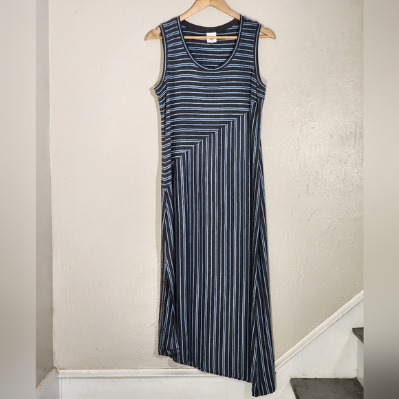CAbi Dresses & Skirts - Cabi Asymetrical Striped Sleeveless Dress